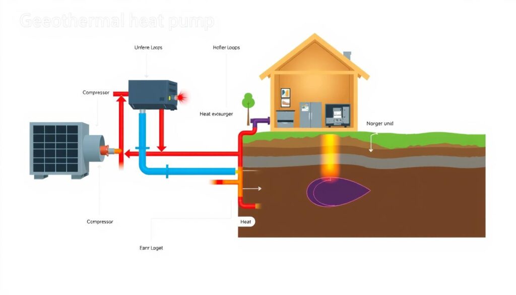 Geothermal Heat Pump System Diagram